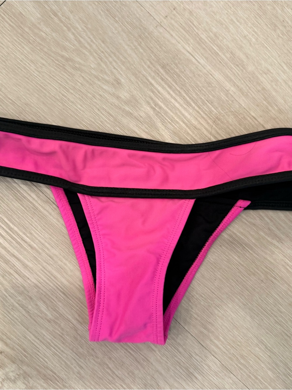 Pilyq Pink and Black Bikini Bottom